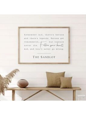 The Sandlot Nostalgia, Iconic Movie Quote Canvas Print Wall Art